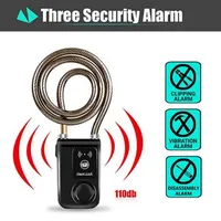 Theft Protection Smart Bluetooth Alarm Lock Anti Intelligent Phone APP Control Waterproof For Bicycle Motorcycle Safety Security202I