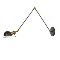 Wall Lamps Creative Interior Long Arm Sconce Lamp Black White Brass Loft Swing Led Light Iron Up Down Rotation For Home DecorWall