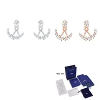 Fashion Jewelry SWA New Moonsun Pierced Earrings Charming Moon Star Pattern Women's Wild Romantic Gift 5508832 5486351251T