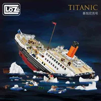 Loz Titanic Ship Adult Small Particle Building Blocks Toys Ship Model Tij Play Decompression J220624