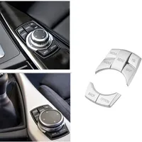 Araba iç ABS Plastik Multimedya Düğmeleri Decorstion Kapak Trim Sticker Aksesuarları BMW 1 2 3 4 5 7 Serisi X1 X3 4 5 AUT265Z