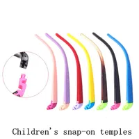 Moda güneş gözlüğü çerçeveleri çocuklar silika tapınakları anlık renk silikon çifti çok renkli isteğe bağlı gözlük bacakları aksesuarlar moda