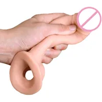 Massager Sexy Touys Super Soft Penis Extender Reusable Big Sleeve Dick Cover Dildo Enlargement Male Cock Ring Adult Sex Toys for Men