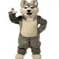Factory new Husky Dog Mascot Costume Adult Cartoon Character Mascota Mascotte Outfit Suit Fancy Dress Party Carnival Costume2328