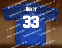 Neue Versand von US Al Bundy #33 Polk High verheiratet mit Kindern Männer Film Fußball Trikot alle genähten blauen S-3xl hohe Qualität