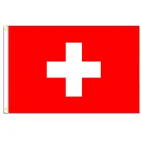 Swiss flags banner Size 3x5FT 90 150cm with metal grommet Outdoor Flag253q