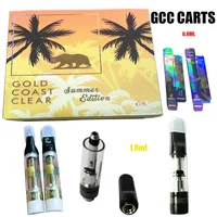 Gold Coast Clear GCC Vape Cartidge com embalagem 0,8 ml 1 ml de bobina de cerâmica atomizadores de vaporizador PEN E CIG CIG 510 LINHA ÓLEO DE CARTRAS DE Cigarro eletrônico