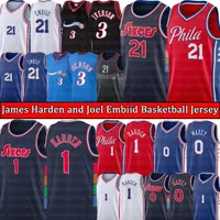 Joel 21 Embiid James 1 Harden Tyrese 0 Maxey Basketball Jersey''philadelphia''76ers''jersey''allen 3 everson men retro 75th t-shirt
