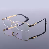 Nuevo estilo Men Pure Titanium Etasses Frames de medio marco Marco de espectáculos M8001 Gafas de gafas de gafas de gafas ópticas de alta calidad240H