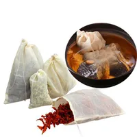 Whole Portable 100pc 8x10cm Cotton Muslin Reusable Drawstring Bags Packing Bath Soap Herbs Filter Tea Bags276d