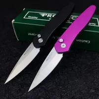 Special color! The Purple&black Protech 3407 Godfather Folding Knife Flipper Tactical Automatic knifes Outdoor survival UT85 Pocket Knives PT1718 2203 920/CQC7