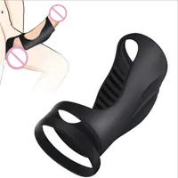 Jouet sexuel masseur Silivie Silicone Penis Sleeve Extender vibrant Big Cock Ring Toy pour l'homme