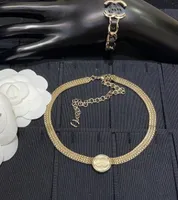 Nouveaux colliers de tour de cou dames conçus C Lettres avec diamants Pendants Chaîne épaisse du collier Chaîne épaisse Collier Designer Bijoux ND75