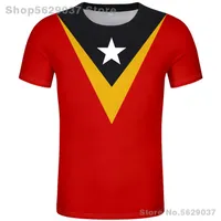 Футболка East Timor Бесплатное изготовление на заказ номером футболка TMP нация по португальской республике TP Leste College Print Po одежда 220702