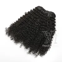 VMAE Peruvian Afro Kinky Curly Clip in Human Hair Extension 3A 3B 3C 4A 4B 4C Clip in 120g Natural Color296u