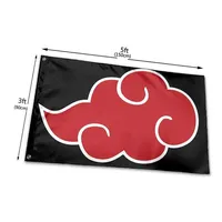 Naruto Akatsuki Clouds Polyester Flag léger 3x5 pi Flags de jardin monomoté