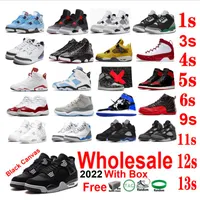 4 Military Black Canvas 4s Wholesale Basketball Shoes 12 Playoffs 13 Dark Iris Citrus Cherry 11 Patent Bred 1s Mars Blackmon Easter 5 Acid Wash Denim Fire Red 9 With Box