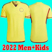 2022 Colombia Home Away Soccer Jerseys James voetbalshirt 22 23 Falcao jeugdkind Camiseta de futbol Maillot Mannen kinderen