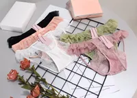 Tasarımcı Moda Kadınlar Seksi iç çamaşırı külot Çiçek dantel elastik bel gören-şeffaf iç çamaşırı çok renkli 3 parça set üç rastgele bir kutu
