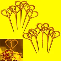 Party Decoration 10Pcs/Set Wooden Wedding Table Flower Seat Card Decorative Digital Topper Direction Signs Multi-Use Number 1-30Party Decora