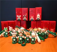 Feest voorstander van Starbucks Zodiac hanger schattige beer sleutelhanger ketting meisje cadeau creatieve tas sieraden jaar van de rattenspot whosale