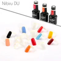 50 Pcs Full Nail Tips False Nail Plastic Polish Gel Color Sample Display Card Ring Style Nail Art Tools Practice Equipment
