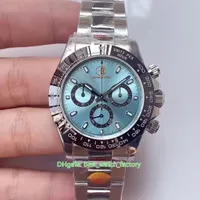16 Style Hot Belling Watch Watch Eta 7750 Movement 40mm Cosmograph 116500 116506 Chronograph Workin 904L Steel Watches Mechanical Automatic Men's Wristwatches