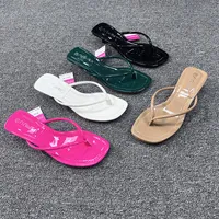 Designer slides Women&#039;s slippers high heeled shoes 2022 new summer high heeled fashion trend flip flops Water Shoes size37to42