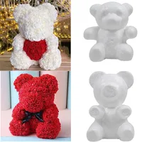 Party Decoration Romantic Valentines Day Gift mignon Teddy Bear Artificial Rose Flower PE Birthday