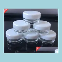 Packing Bottles Office School Business Industrial White Top 3G Travel Transparent Round Cream Pot L Jars Pots Container Clear Plastic Samp