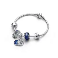 Fanpandora Sterling Sier S925 Beaded DIY Bracelet female stars fairy tale ocean heart bracelet for girlfriend
