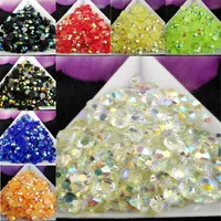 2500pcs bag SS20 5mm 8Color Jelly AB Resin Crystal Rhinestones FlatBack Super Glitter Nail Art Strass Wedding Decoration Beads Non200B