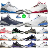 mens basketball shoes 3s Cardinal Red 3 Racer Blue Pine Green Georgetown Patchwork Fragment White Black Infrared 23 mens outdoor sports trainers sneakers wholesale