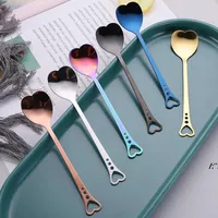 Creative Stirring High-Quality Stainless Steel Love Spoon Heart-Shaped Coffee Spoon Wedding Gifts Souvenirs JLE14195