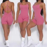 Pad Romper Shorts Suit Suit Ender Yoga Set Tracksuit Ensemble Sportswear Belesuits Workout Gym Wear Gerting Clothes Fitness 220510