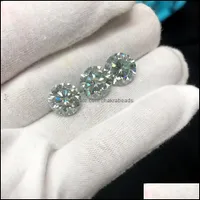 Loose Gemstones Jewelry Round Brilliant Cut Moissanite 5 Carat 11Mm Slight Blue Test Positive Lab Grown Diamond Gems Stones Excellent Vvs1 D