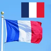 90 150cm France Flag Polyester Printed European Banner Flags with 2 Brass Grommets for Hanging3 5 Feet French National Flags sxmy21