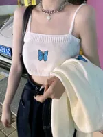 حاكمة النساء المحملات HSA Vintage Streetwear Butterfly Cardigans بدلة الخريف نفخة طويلة الأكمام سترة وخزان أعلى 2 أجهزة الكمبيوتر