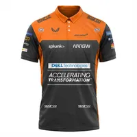 새로운 공식 웹 사이트 McLaren 2022 Team Polo Formula One Racing Suit Uniform Extreme Sports Men 's T-Shirt Polos 5XL