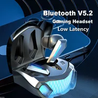 NWE 제품 M5 TWS 이어폰 Bluetooth 5.2 MIC 9D 스테레오 HIFI 게임 헤드셋이있는 저 지연 전문 게이머 Bluetooth 헤드폰