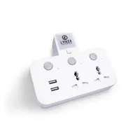 Creative Smart White Multi-Channel Power Cord Plug Extension Socket USB Power Strip med Night Light Multi-Function Switchboard WH253U