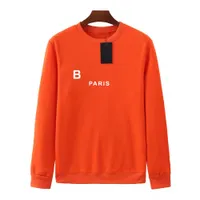 Nya luvtröjor för människa huvtröjor Sweatshirts Fashion Style Pullover Street Cotton Coat Letter Orange White Printing Long Sleeve Sportswear Top High Quality