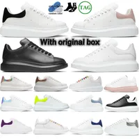 Designers Sneaker surdimensionn￩ Chaussures d￩contract￩es blanches en cuir noir en cuir noir