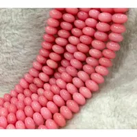 5x8mm Natural Pink Rhodochrosite Gem Rondelle DIY Loose Beads 15&quotAAA
