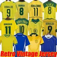 Brasil Retro Soccer Jerseys Ronaldo 1957 85 88 91 93 94 98 00 02 04 06 12 Ronaldinho Kaka R. Carlos Camisa de Futebol Brazils Football Shirt Classic Vintage Jersey