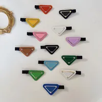 Womens Metal Triangle Hair Clips designers Sports Hairband with Stamp Women Girl Triangle Letter Barrettes Fashion Hairs Accessories High Quality