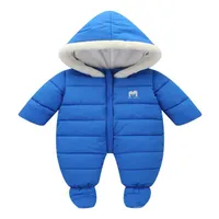Baby Clothes New Winter Hooded Baby Rompers Thick Cotton Outfit Newborn Jumpsuit For Children Baby Costume2458