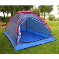 Tenten en schuilplaatsen Outdoor Double Double Single Layer Camping Tent Folding Tourist in Beach Park Sunshade Rain