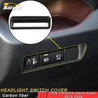 For Toyota Rav4 Rav 4 XA50 2019 2020 Car Headlight Control Cover Trim Switch Button Panel Sticker Interior Accessories224r