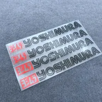 1 paire autocollants de moto réfléchissant de bricolage de la moto décoratif Tanche de carburant Tail de pare-brise Stickers de corps logo Pad Catériel Racing Yoshimura
